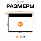 Экран с электроприводом Кубстер 215х134 см (16:10), 100 дюймов (серия Эконом)