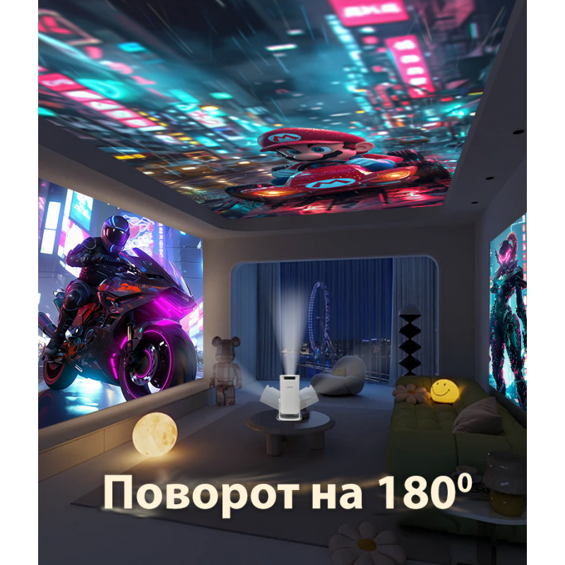 Портативный проектор P30, 1280X720 Full HD, контрастность 2000